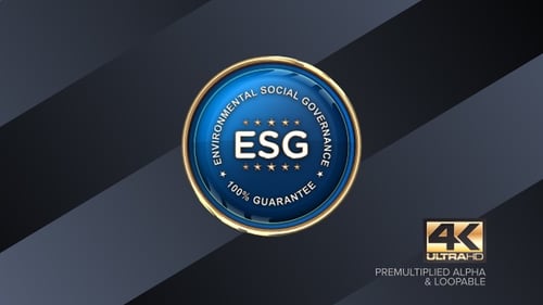 Environmental Social Governance Rotating Sign 4K Looping Design Element