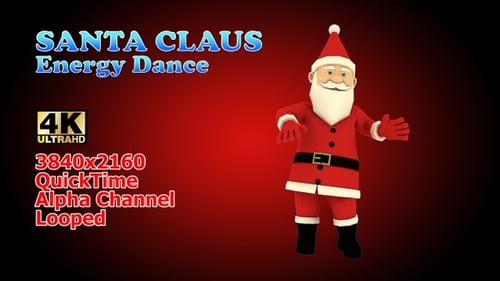 Christmas Santa Claus Energy Dance Character Loop