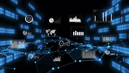 Futuristic Data Network with Binary Code and Graphs
