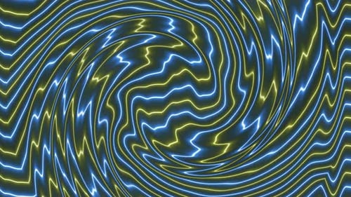Abstract Neon Wavy Lines Background Loop