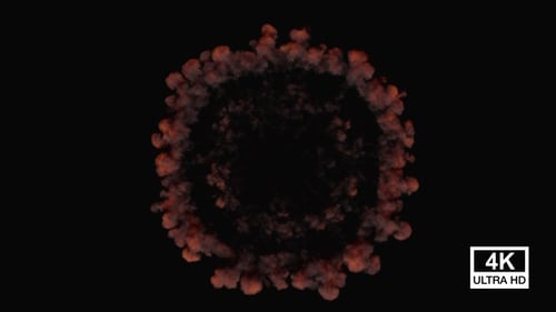 Feuer- und Rauchschockwellenexplosion 4K