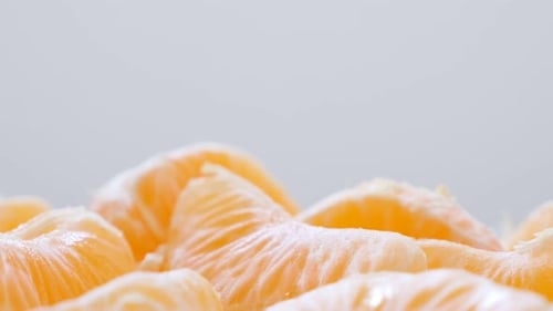 Fresh Tangerine Segments in Bright Close-Up