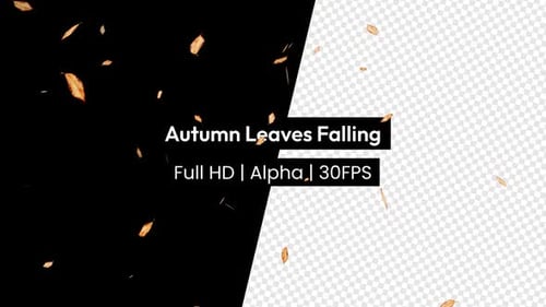 Realistic Falling Autumn Leaves Overlay