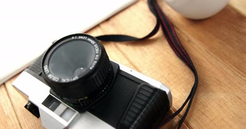 Gros plan d'un appareil photo vintage