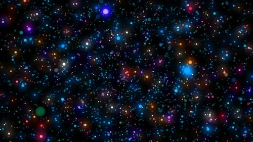 Floating Colorful Glitter Particles Loop Background