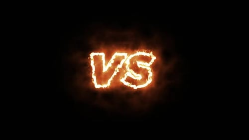 Mouvement d'effet de feu VS Versus Text