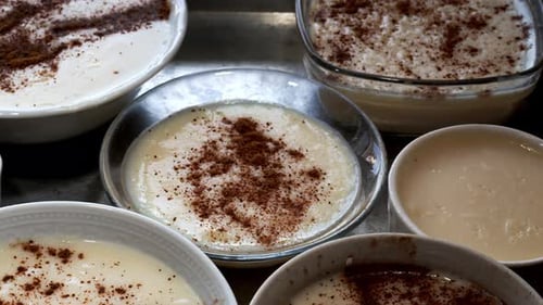 Traditional Turkish Dessert Rice Pudding