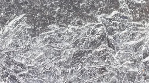 Close-Up of Sharp, Angular Ice Crystals