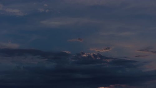 Dramatic Clouds Moving in a Time Lapse Sky