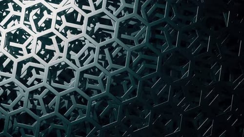 Dynamic Abstract 3D Hexagonal Grid Moving Background
