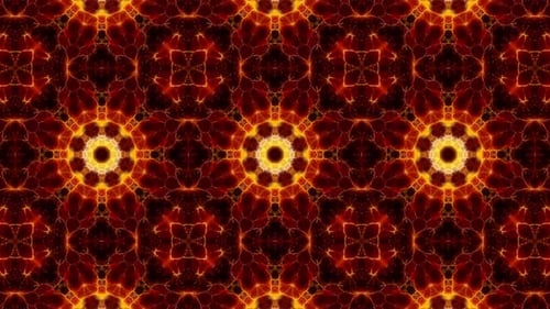 Abstract Fractal Fire Kaleidoscope Loop 4K 06