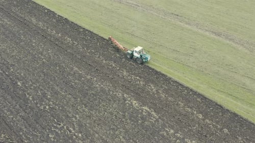 plowing field