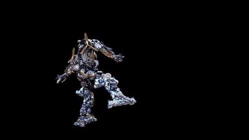 3D Futuristic Robot Character Performing Dynamic Actions