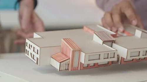 House Mockup in Architectural Office