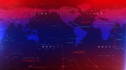 Digital World Map Technology Broadcast News Opener