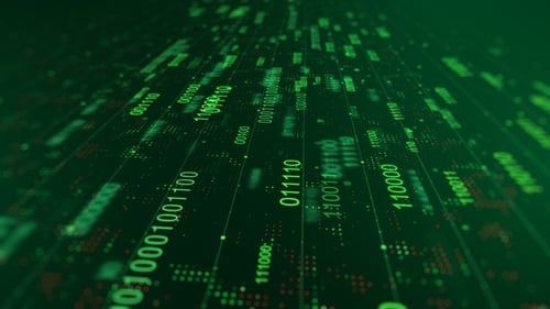 Fond de code binaire numérique vert V4