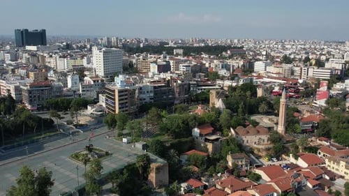 Luftaufnahme über der Stadt Antalya