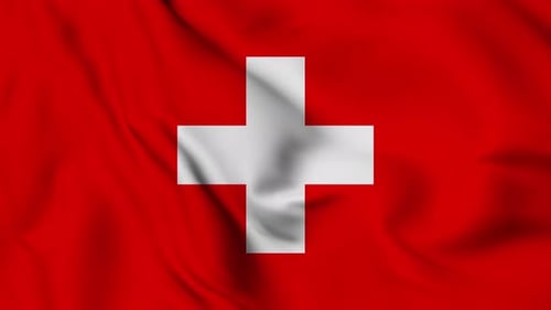 Waving Switzerland Flag Seamless Loop
