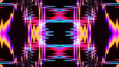 Plasma Neon Glitch Effect VJ Loop