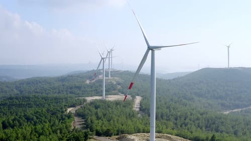 Wind Turbines Spinning 1