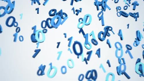 Digital World Map Formed by Binary Code Technology Animation