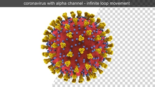 Coronavirus Covid-19 mit Alpha-Kanal