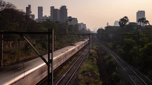 Timelapse des trains locaux de Mumbai