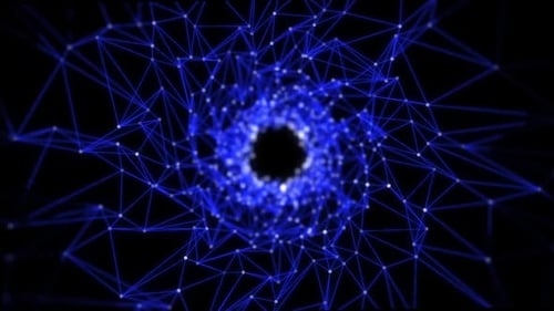 Abstract Blue Plexus Network Tunnel Background Loop