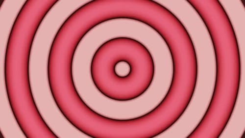 Expanding Pink Geometric Circles Abstract Loop Background