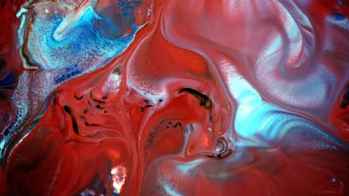Abstract Swirling Colorful Fluids Background