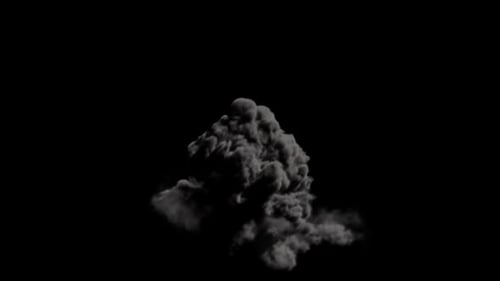 Realistic Volumetric Smoke Cloud Explosion with Alpha Channel