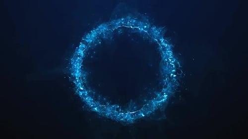 Futuristic Particle Energy Ring Logo Reveal