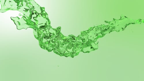 Green Water Flow Splash