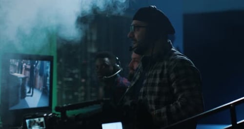 Filmmaker Shouting on Workers While Working on Movie