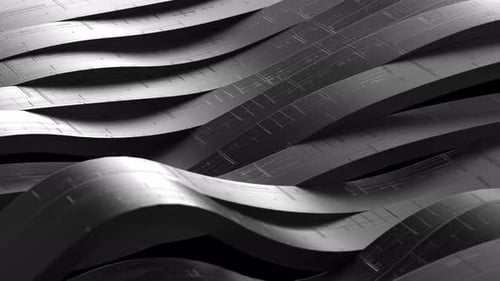 Futuristic Wave Schwarz