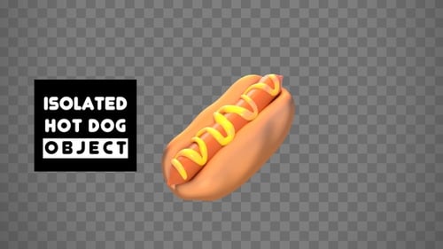 Isolated Hot Dog Object