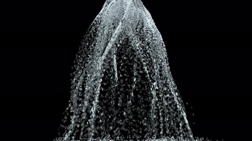 Realistic Water Droplets Splash Shower