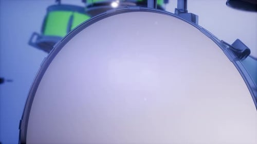 Animated 3D Drum Kit Reveal with Smooth Camera Pan