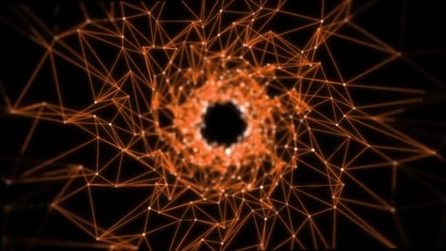 Futuristic Abstract Network Data Tunnel Background Loop