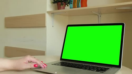 Modern Laptop with Blank Screen Isolated