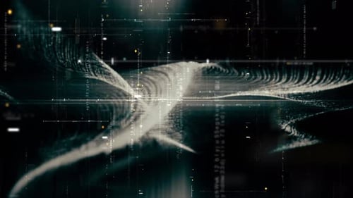Futuristic Floating Digital data - Numbers Telemetry 12