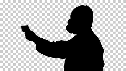 Silhouette-Temperaturkontrolle auf einer Korona, Alpha-Kanal