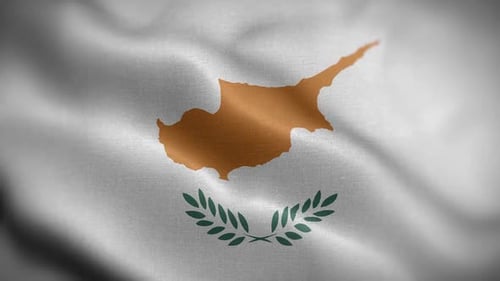 Animated Cyprus National Flag Waving Seamless Loop