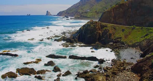 Paisagem panorâmica, costa oceânica