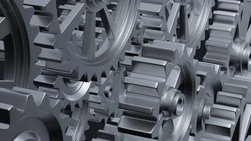 Seamless Loop of Interlocking Metallic Gears Mechanism