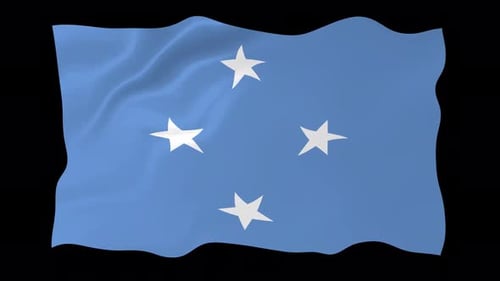 Federated States of Micronesia Flag Waving Animation