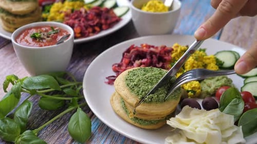 Delicious Vegan Meal with Colorful Fresh Ingredients