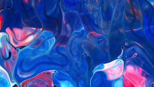 Abstract Colorful Ink Spread Art 212