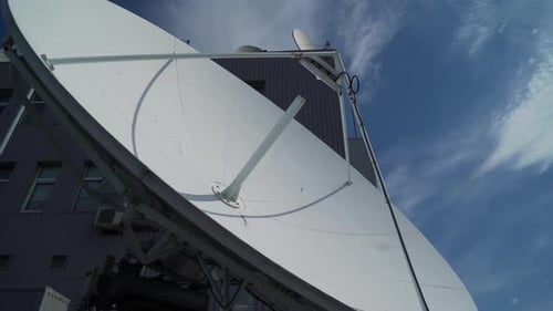Industrial Satellite Dishes Close Up