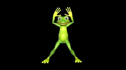 Frosch springender Alpha-Kanal